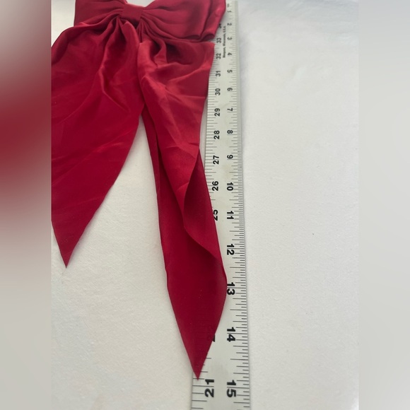Elegant Red Satin large hair Bow barrette coquette fairycore sabrina carpenter - Picture 5 of 5